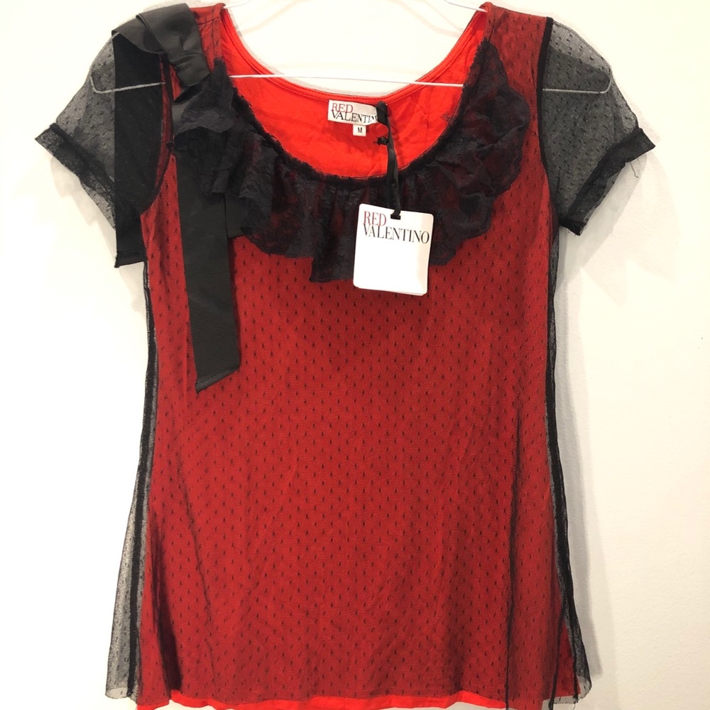 RED Valentino Red And Black Top